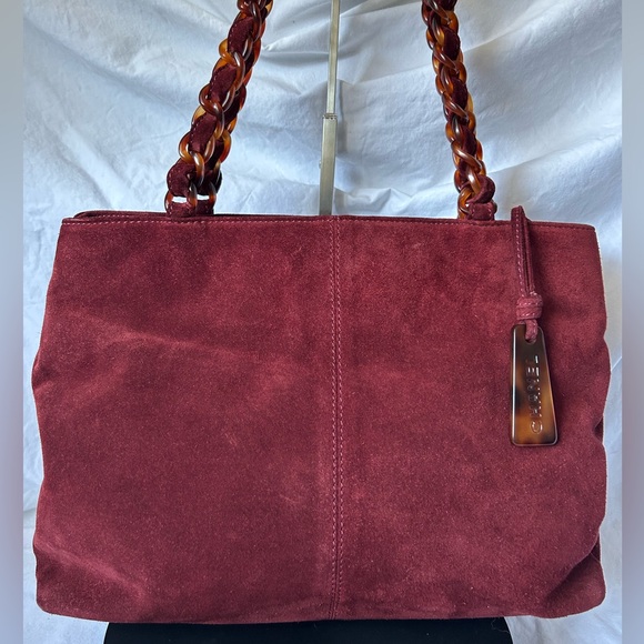 Chanel Tortoiseshell chain and suede tote bag - Picture 6 of 13